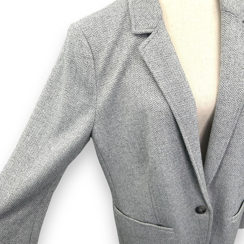 LOFT Light Gray Single-Button Blazer Jacket - image 6